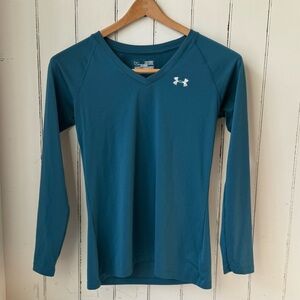 Under Armour Women's Blue Long Sleeve Heat Gear Top